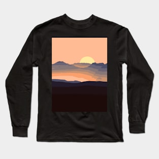 Japanese Sunset - Landscape Long Sleeve T-Shirt